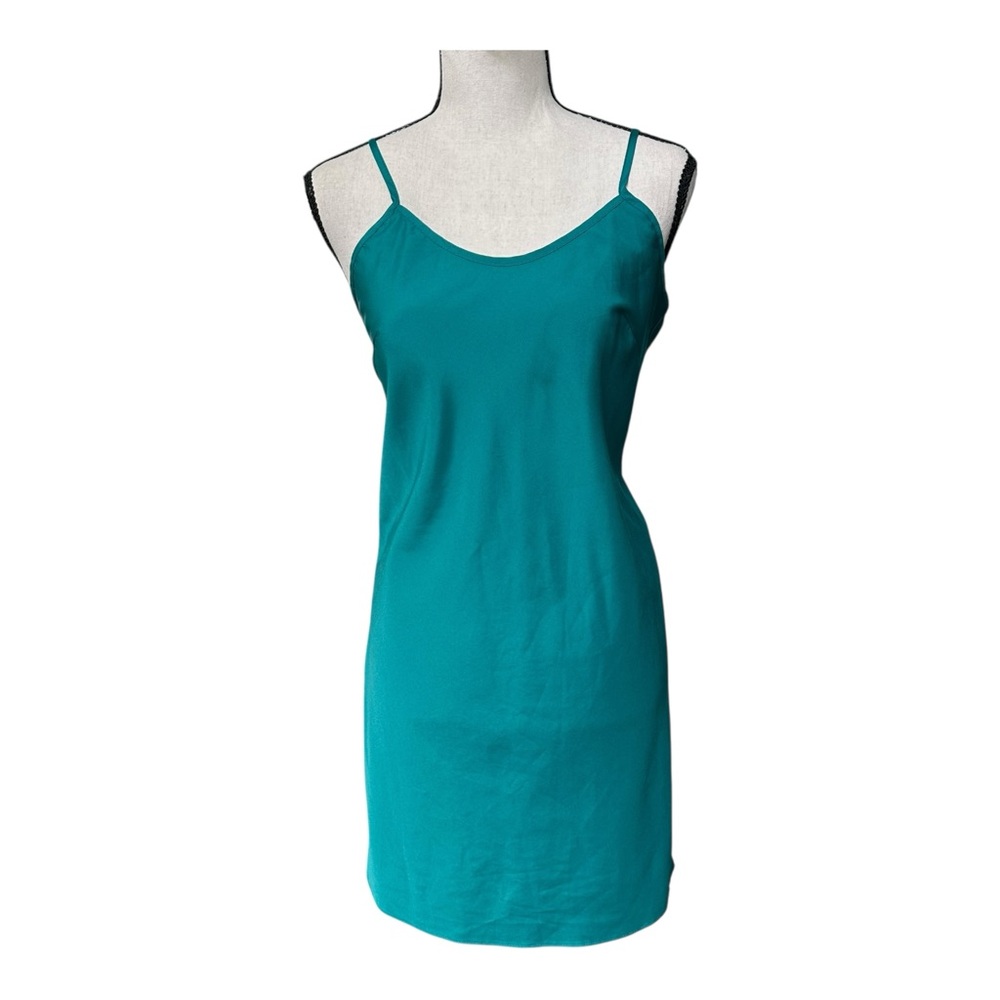 Nanette Lepore Teal Slip Dress Adjustable Straps Y2K 90's Vibes